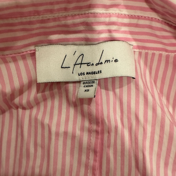 L’académie pink and white striped poplin top - Picture 10 of 10